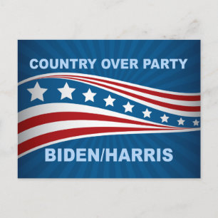 Cartão Postal País Acima do Partido Biden Harris