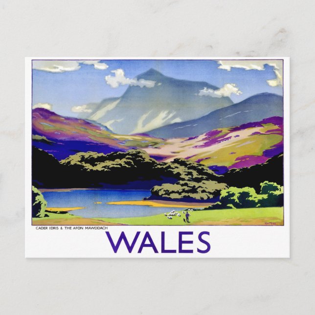 Cartão Postal País de Gales, Cader Idris e Afon Mawdach (Frente)