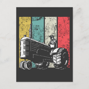 Cartão Postal Pais de retro-agricultura Dia de os pais