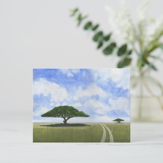 Cartão Postal Paisagem Africana (Em pé/Frente)