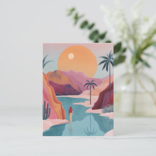 Cartão Postal Paisagem Boho Abstrato (18)