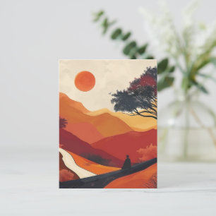Cartão Postal Paisagem Boho Abstrato (19)