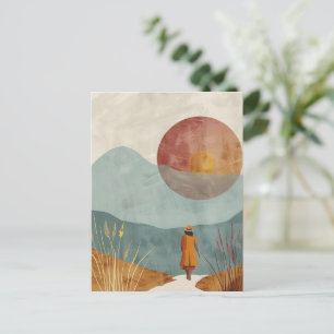 Cartão Postal Paisagem Boho Abstrato (23)