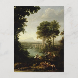 Cartão Postal Paisagem com a descoberta de Moisés