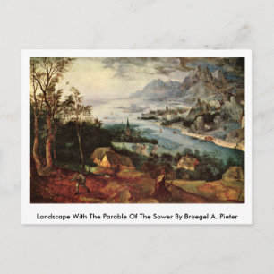 Cartão Postal Paisagem Com A Parábola Da Potência Por Bruegel