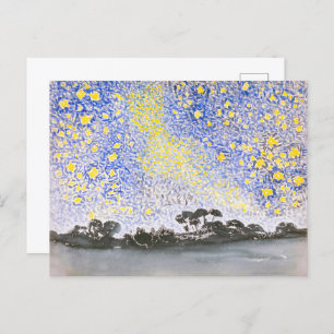 Cartão Postal Paisagem com estrelas Henri Edmond Cross