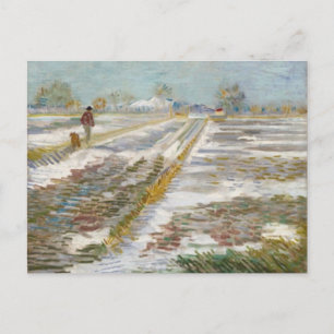 Cartão Postal Paisagem com Neve, Van Gogh Fine Art