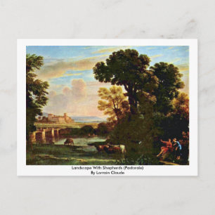 Cartão Postal Paisagem Com Pastores (Pastorale)