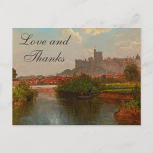 Cartão Postal Paisagem com uma Vista do Castelo de Windsor Obrig