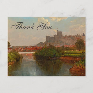 Cartão Postal Paisagem com uma Vista do Castelo de Windsor Obrig