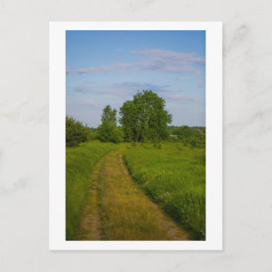 Cartão Postal Paisagem da aldeia rural na Bielorrússia