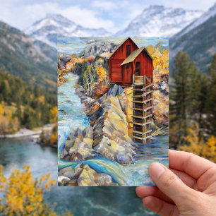 Cartão Postal Paisagem da Cachoeira da Colorado Mountain Mill