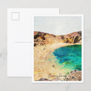 Cartão Postal Paisagem da Cidade das Tintas de Óleo das Ilhas Ca