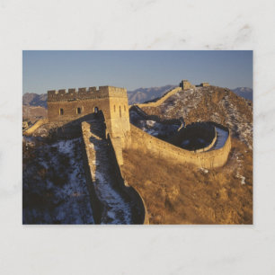 Cartão Postal Paisagem da Grande Muralha ao pôr do sol, China