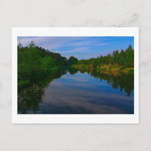 Cartão Postal Paisagem da Natureza Cenário Lago Céu Belarus Post