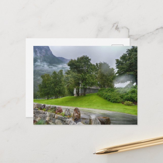 Cartão Postal Paisagem da Noruega (Frente/Verso In Situ)