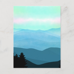 Cartão Postal Paisagem das montanhas do Enfumaçado Excelente