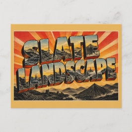 Cartão Postal Paisagem de Ardósia País de Gales Arte de Viagem V