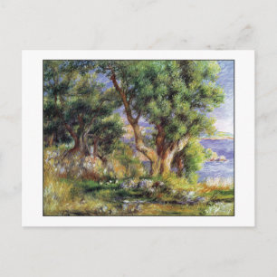Cartão Postal Paisagem de arte na costa por Renoir