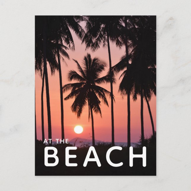 Cartão Postal Paisagem de Árvore do Coconut (Frente)