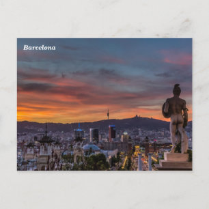 Cartão Postal Paisagem de Barcelona