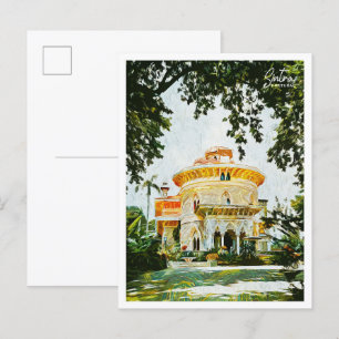 Cartão Postal Paisagem de Belo Pintor de Petróleo em Portugal