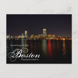 Cartão Postal Paisagem de Boston Massachusetts à Beira-Mar Cartã