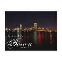 Paisagem de Boston Massachusetts à Beira-Mar Cartã