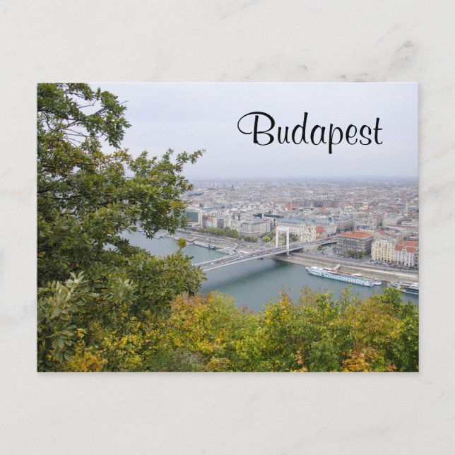 Cartão Postal Paisagem de Budapest Hungria (Frente)