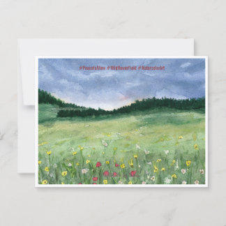 Cartão Postal Paisagem de Campo Flor