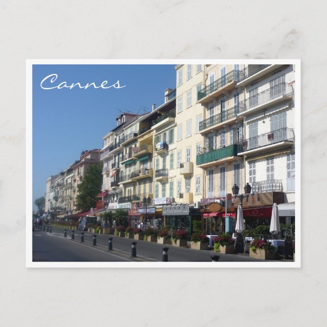 Cartão Postal paisagem de cannes (Frente)