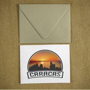 Cartão Postal Paisagem de Caracas Venezuela Pôr do Sol Viagem Vi