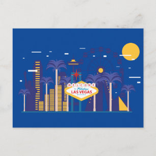 Cartão Postal Paisagem de Cidade do Skyline Las Vegas, Nevada