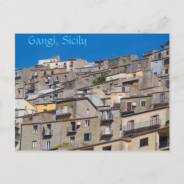 Cartão Postal Paisagem de Gangi (Frente)