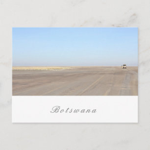 Cartão Postal Paisagem de grama da savana das salinas do Botsuan