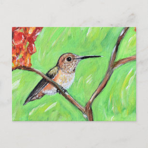Cartão Postal Paisagem de Hummingbird Cheeky