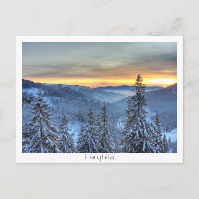 Cartão Postal Paisagem de inverno (Frente)