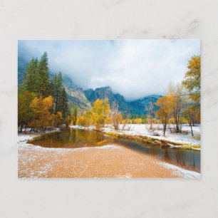 Cartão Postal Paisagem de inverno com neve