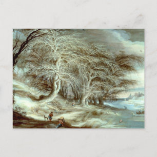 Cartão Postal Paisagem de inverno Gijsbrecht Leytens