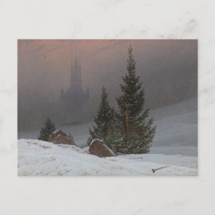 Cartão Postal Paisagem de Inverno por Caspar David Friedrich