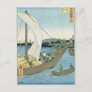 Cartão Postal Paisagem de Kuwana, de '53 Visões Famosas'