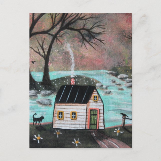 Cartão Postal Paisagem de Lakeside Isle (Frente)