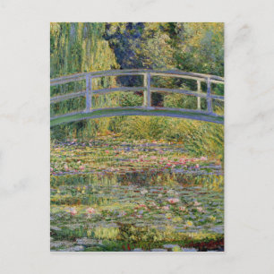 Cartão Postal Paisagem de Lily Lond, Ponte Japonesa Monet