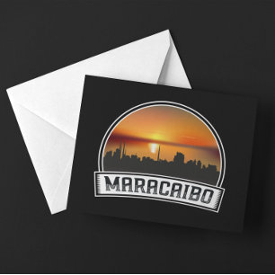 Cartão Postal Paisagem de Maracaibo Venezuela Pôr do Sol Viagem 