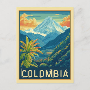 Cartão Postal Paisagem de Montanha Colombiana