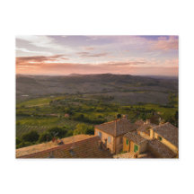 Paisagem de Montepulciano Itália, Vinhas e Casas