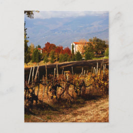 Cartão Postal Paisagem de outono da Toscana