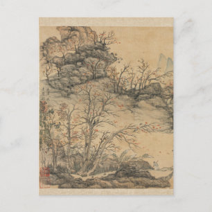 Cartão Postal Paisagem de Outono por Chen Hongshou