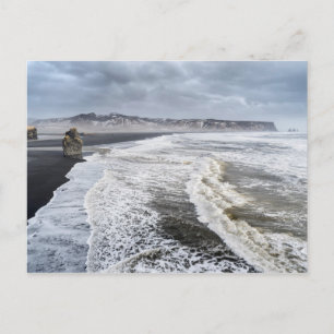 Cartão Postal Paisagem de Praia no Inverno