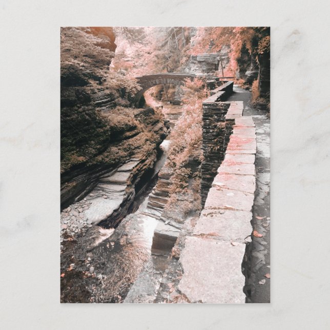 Cartão Postal paisagem de sonho de ponte de pedra (Frente)